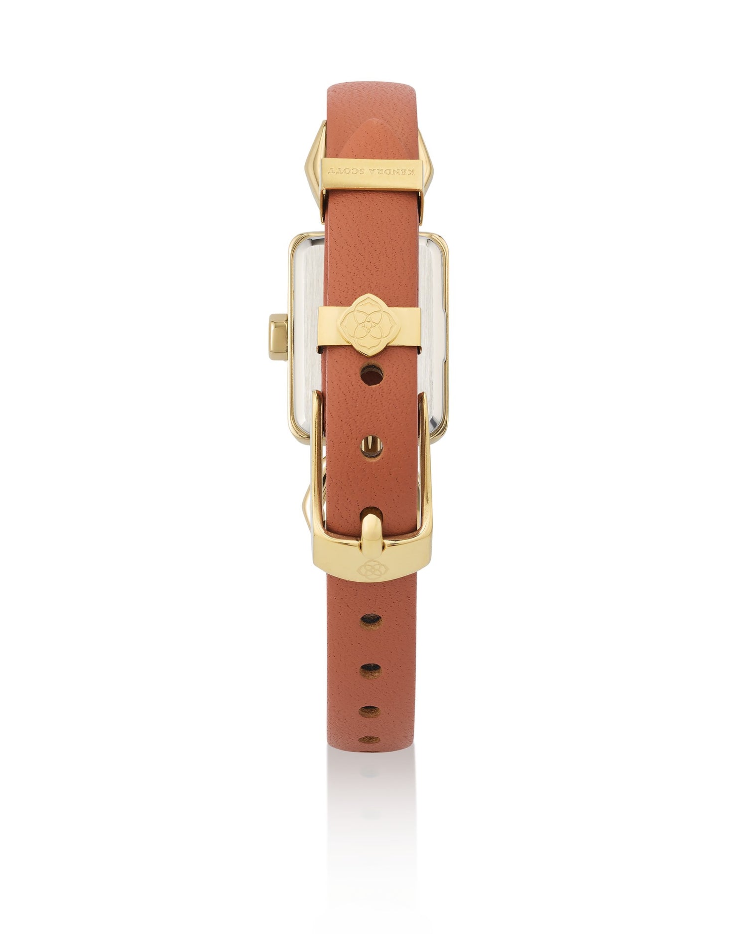 Adela Leather Watch Gold Brown Leather