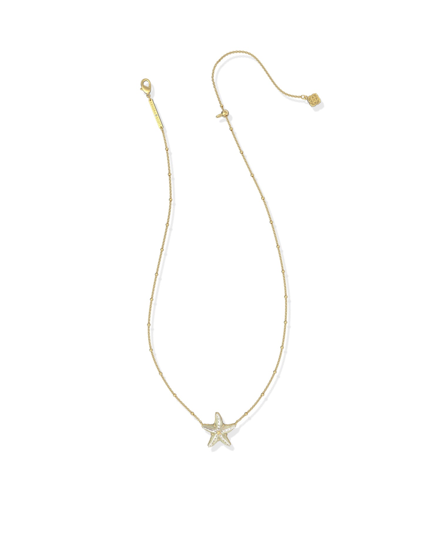 Parker Starfish Short Pendant Necklace Gold Natural Mother of Pearl