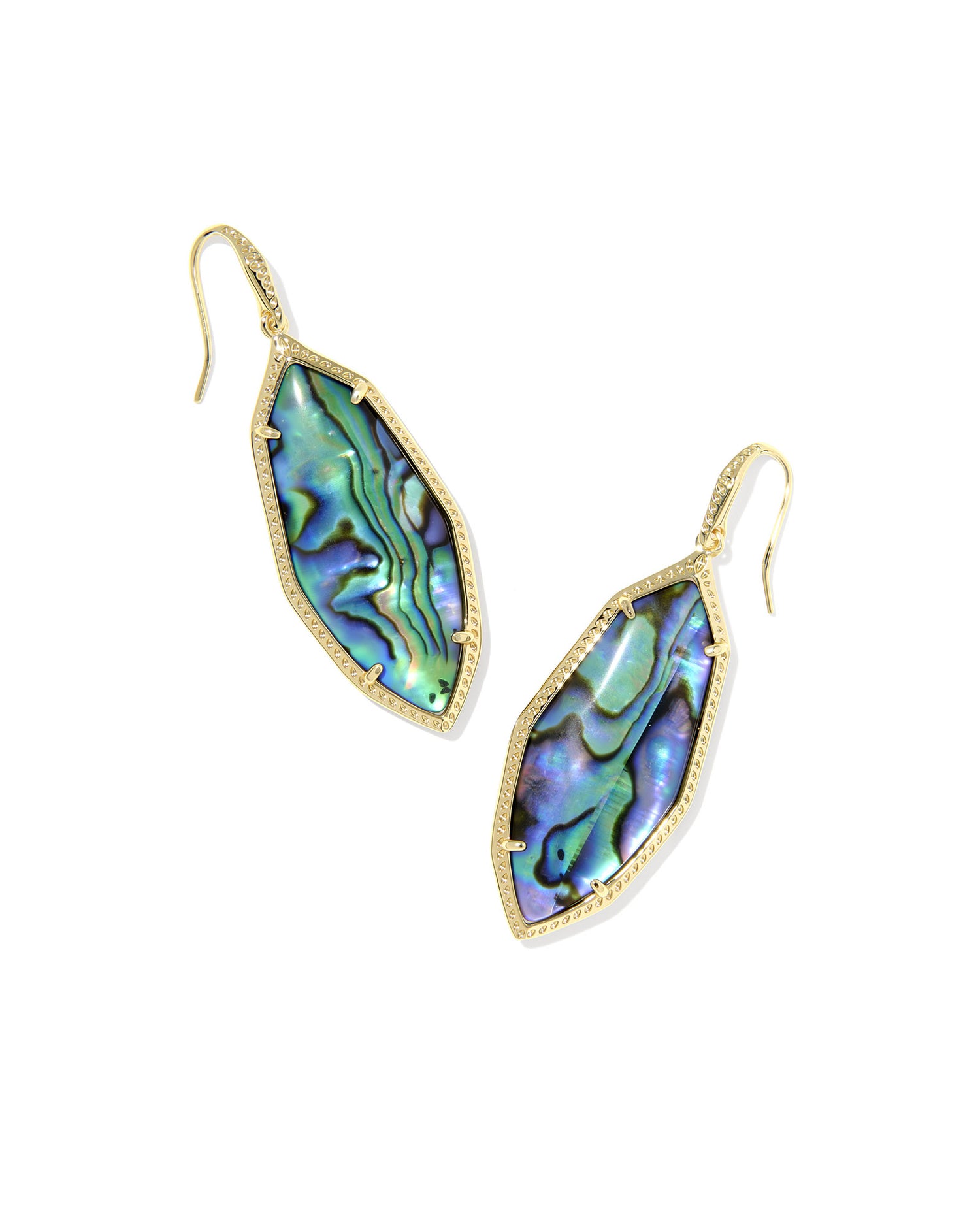 Ophelia Drop Earrings Gold Abalone Shell