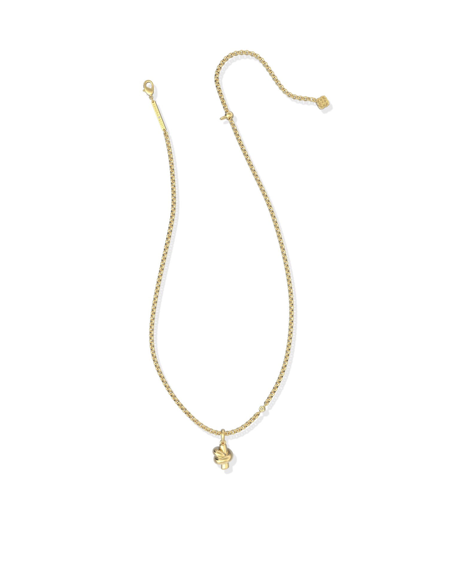 Parker Knot Short Pendant Necklace Gold