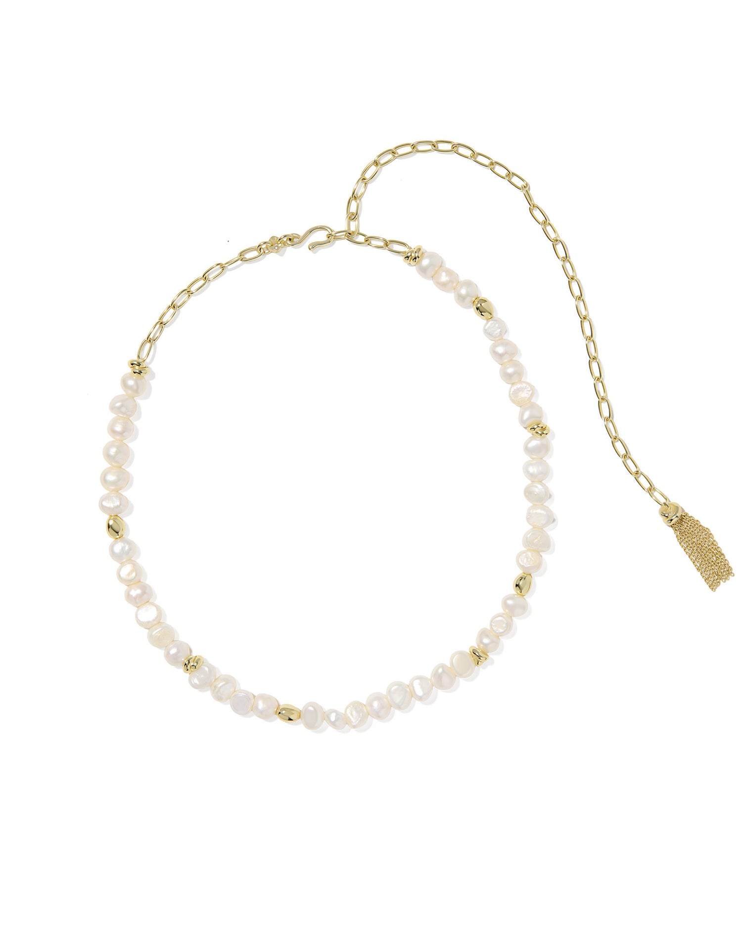 Gabriella Pearl Strand Necklace Gold Freshwater Cultured Pearl