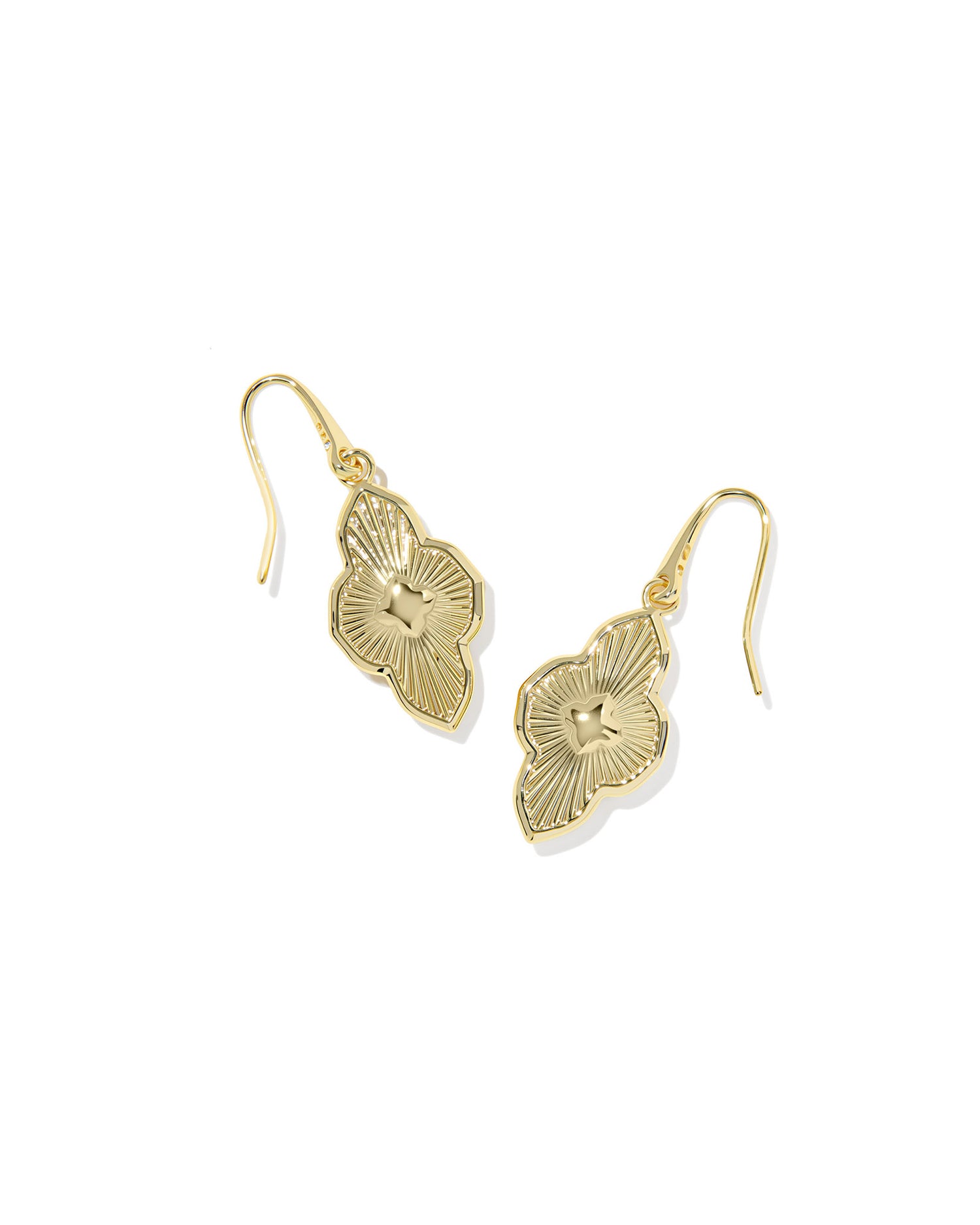 Abbie Medallion Small Drop Earrings Gold Pink Mix