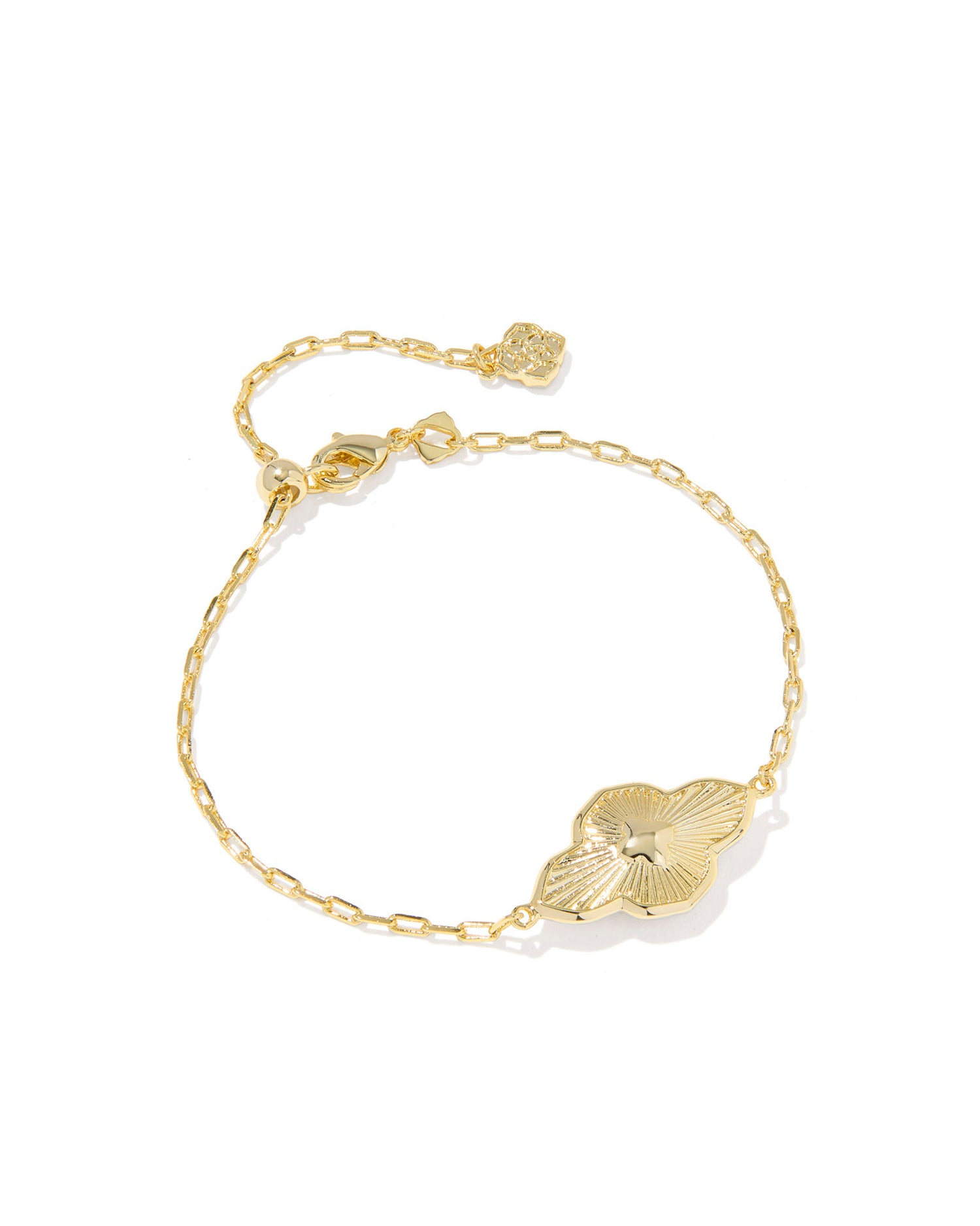 Abbie Medallion Delicate Chain Bracelet Gold Neutral Mix