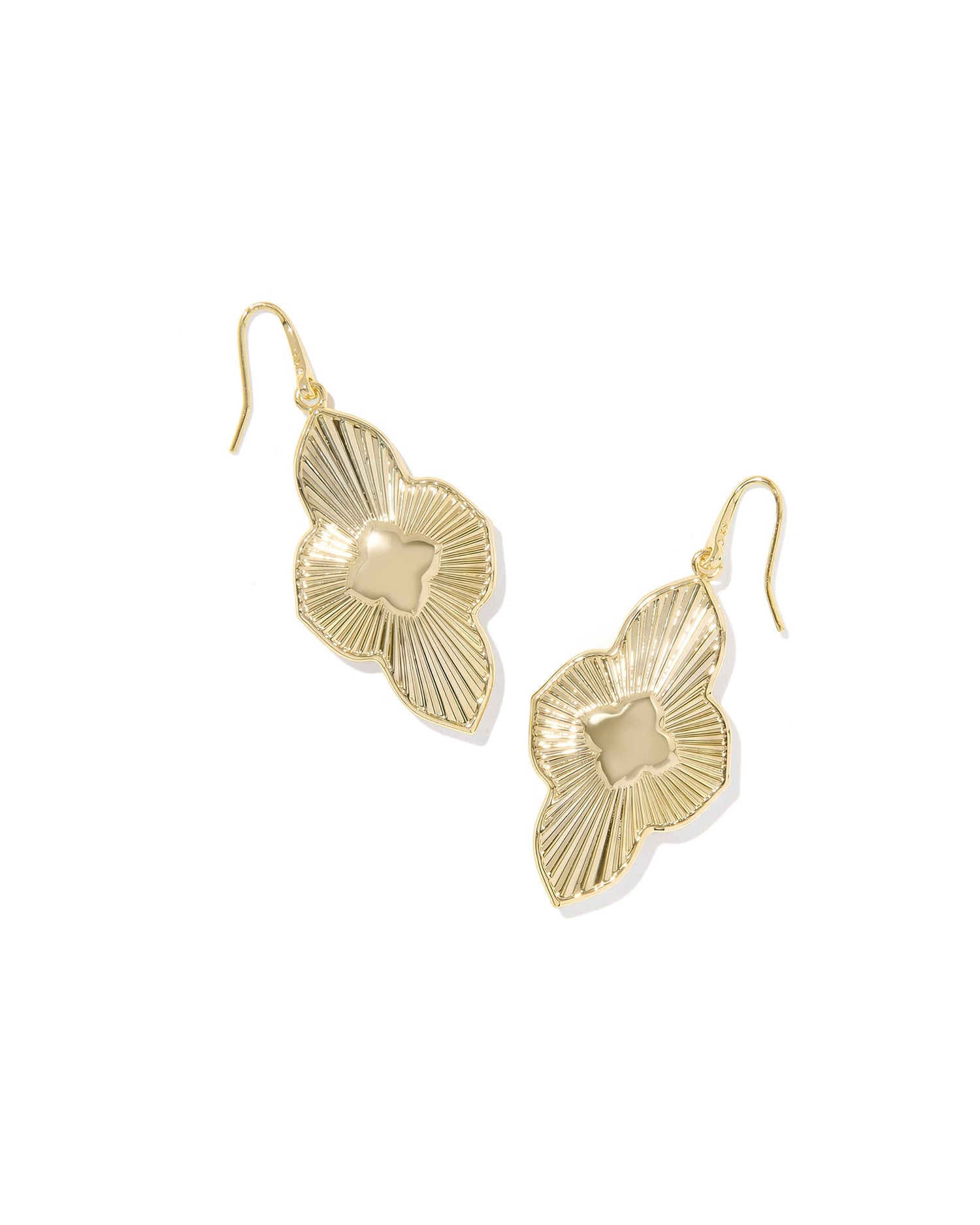 Abbie Medallion Drop Earrings Gold Pink Mix