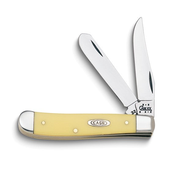 Case Yellow Synthetic Handle Handle Mini Trapper Pocket Knife
