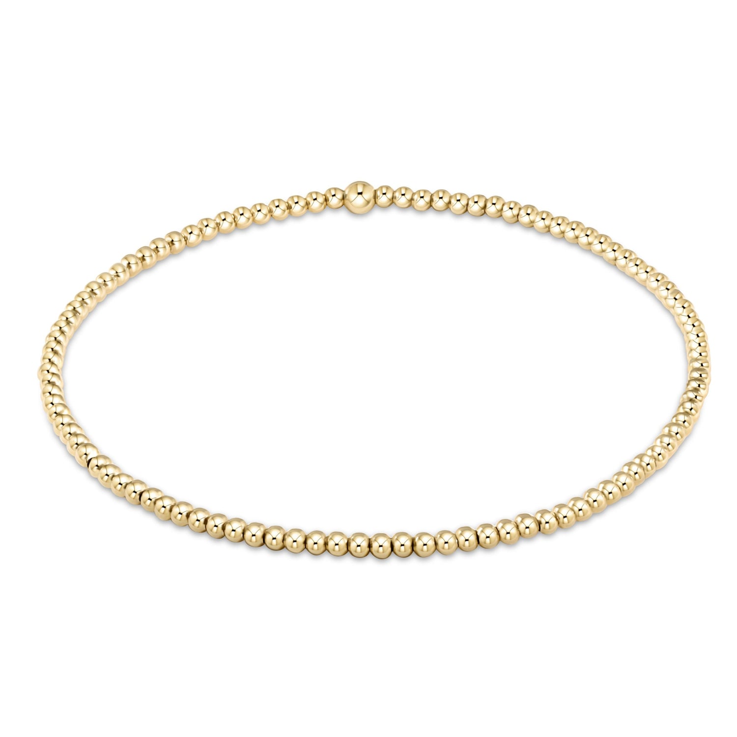 Classic Gold 4mm Bead Bangle