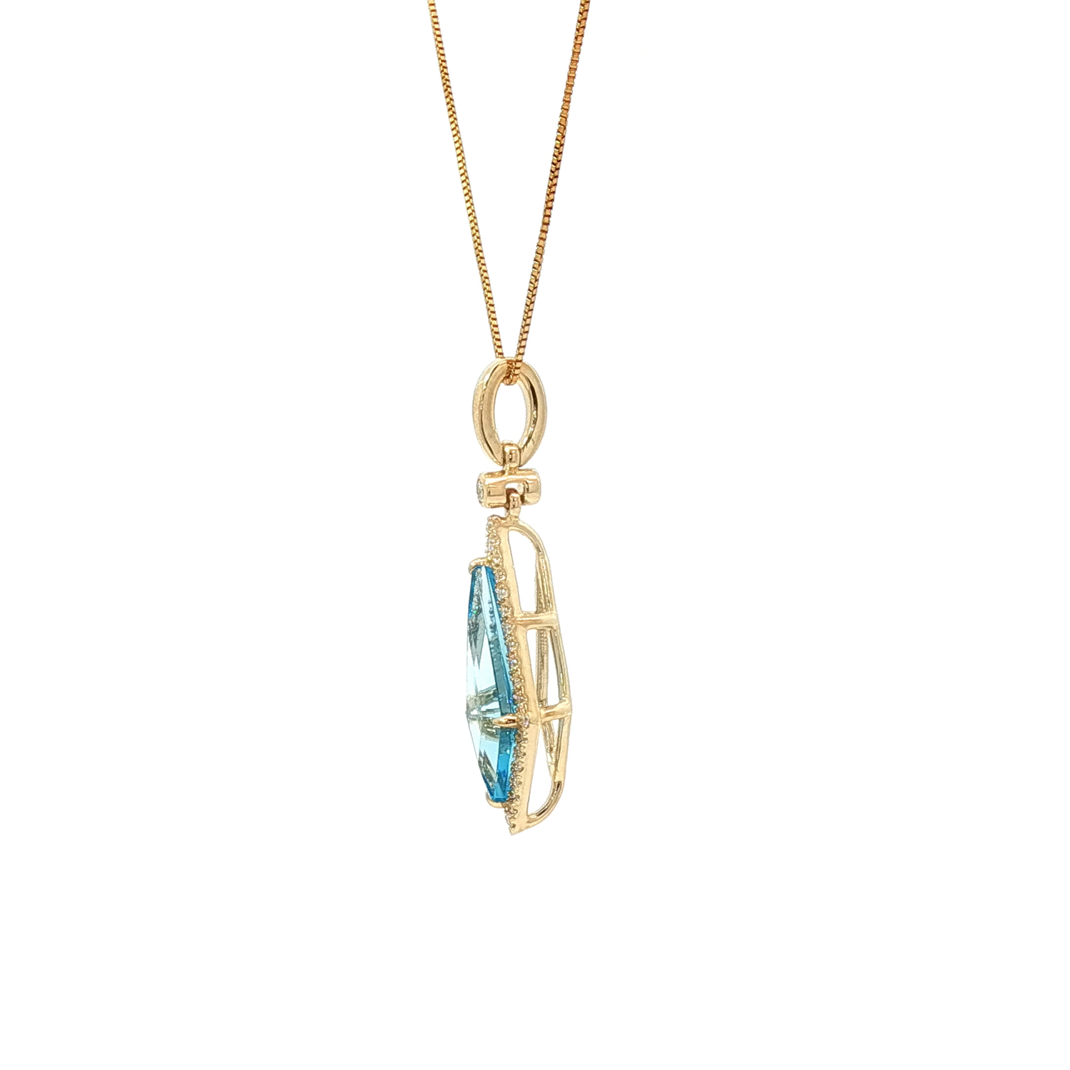 Rowan - Blue Topaz Birthstone and Diamond