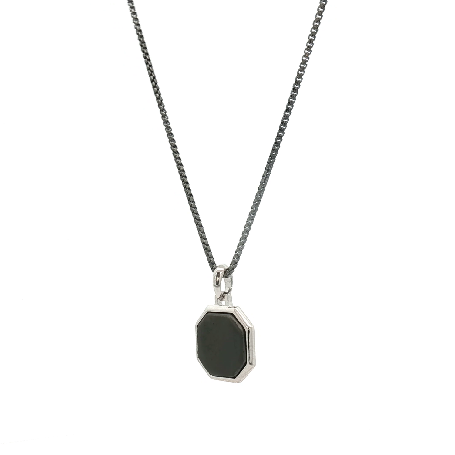 Octagon Pendant on a Rounded Box Chain
