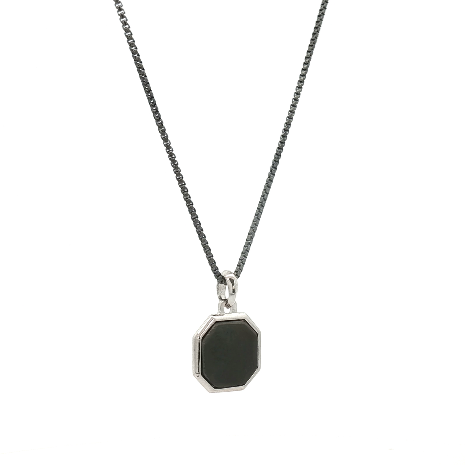 Octagon Pendant on a Rounded Box Chain