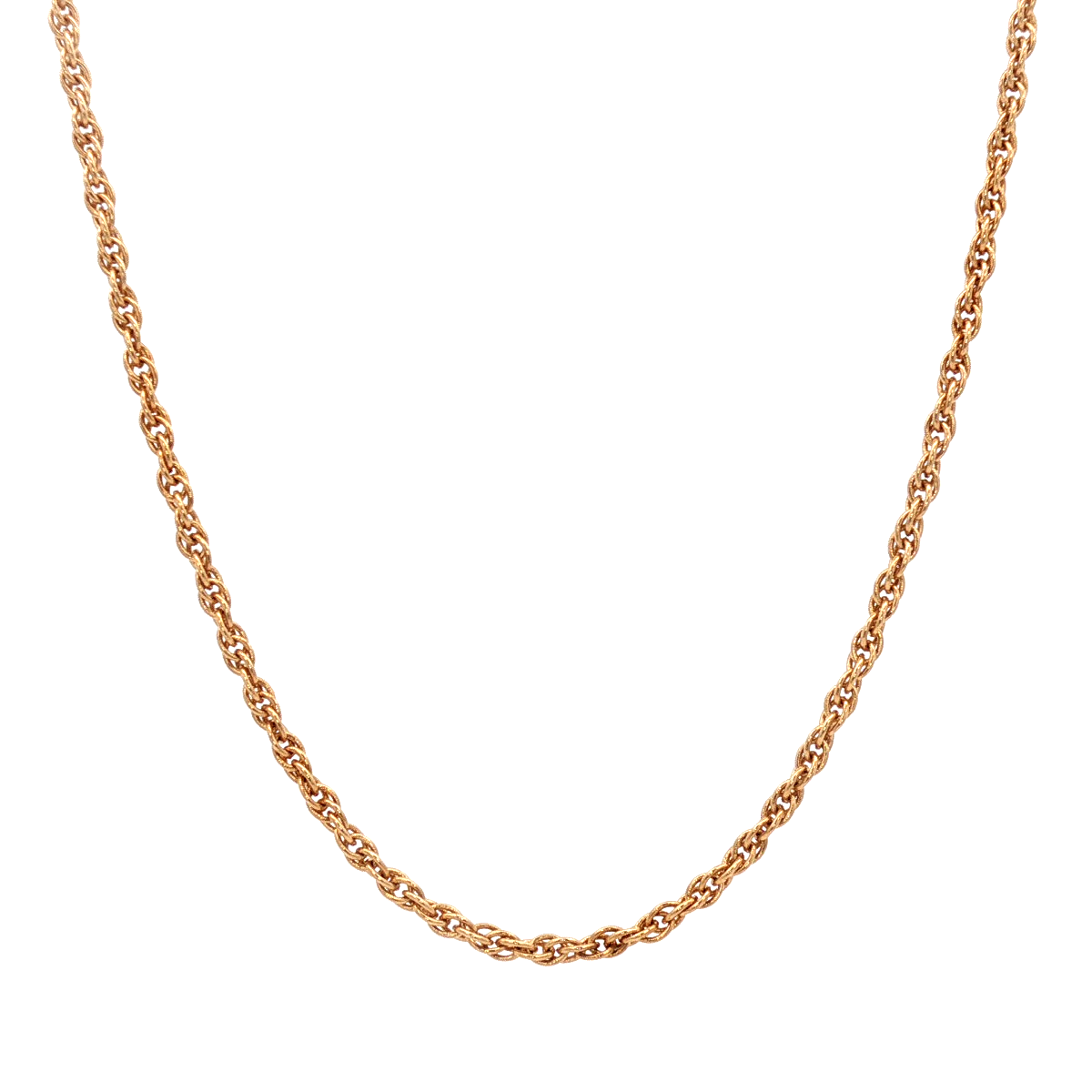 14k Yellow Gold 17.5" Pre-Owned Handmade Rope Chain