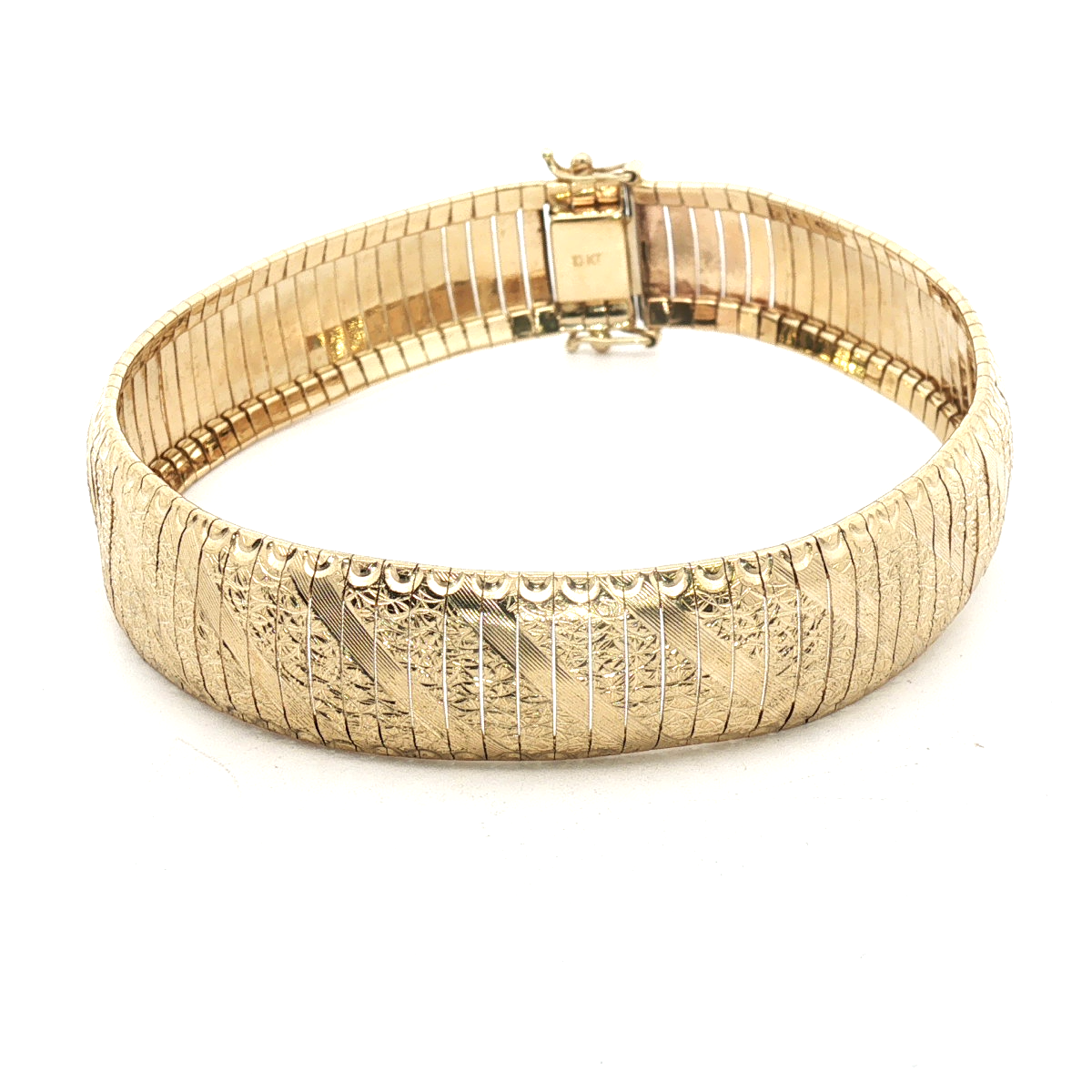 10k Yellow Gold 8" Pre-Owned Omega Bracelet