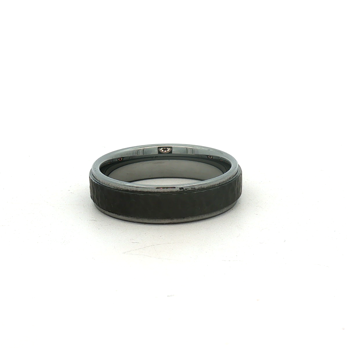 Tungsten Carbide Moon Sandblast Design Ring Size 12.5