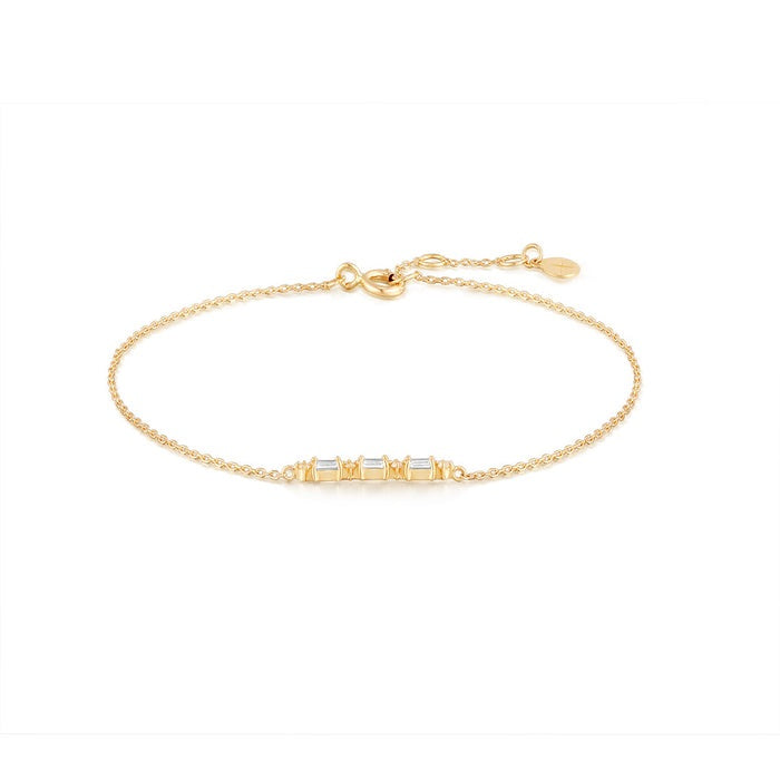 14k White Gold Forever Bracelet- White Sapphire Baguette Bracelet