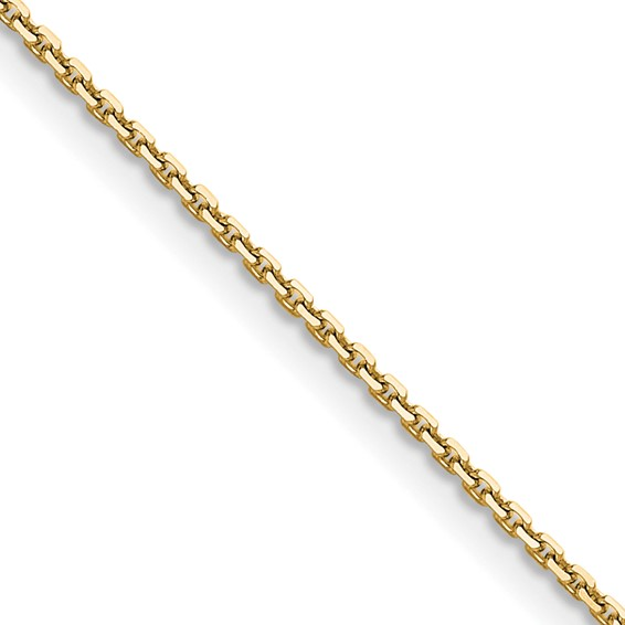 16" 14ky Diamond Cut Cable Chain