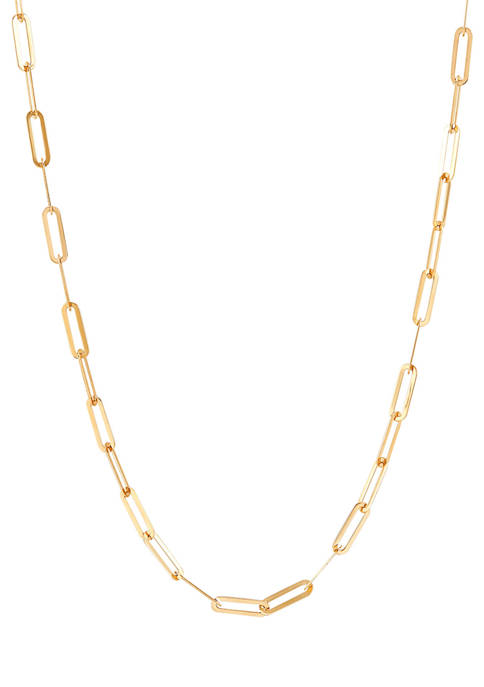 20" 10k Yellow Gold 2mm Paperclip Chain