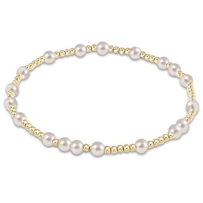 Classic Pearl and Gold Beaded Bracelet