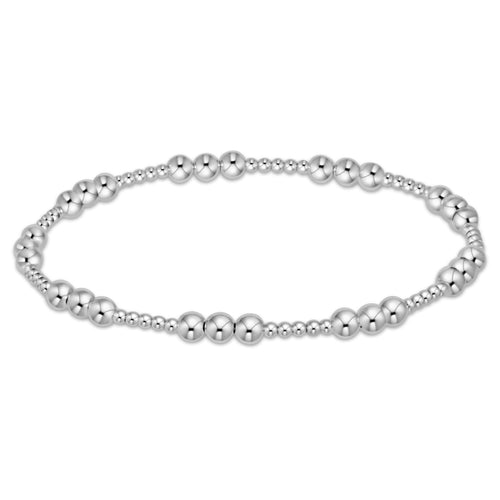 Sterling Silver Classic Joy Pattern 4mm Bead Bracelet