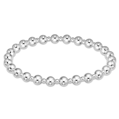 Sterling Silver Classic Grateful Pattern 5mm Bead Bracelet