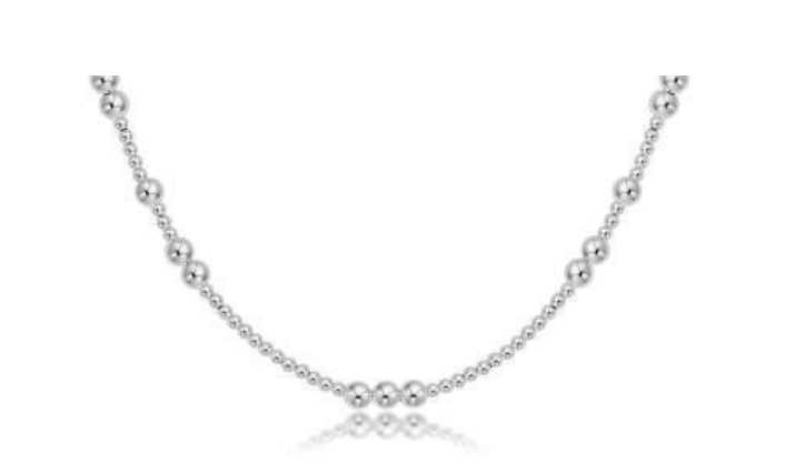 15" Sterling Silver Hope Unwritten Bead Necklace