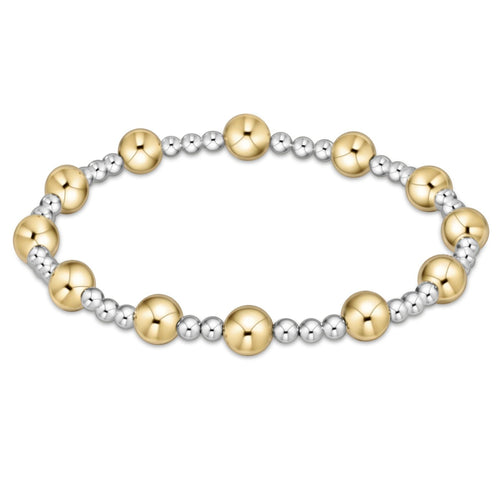 Classic Sincerity Pattern 6mm Bead- Mix- Gold Filled and Sterling Silver