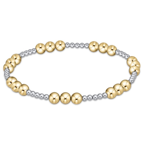 Classic Joy Pattern 5mm Bead- Mix- Gold Filled and Sterling Silver