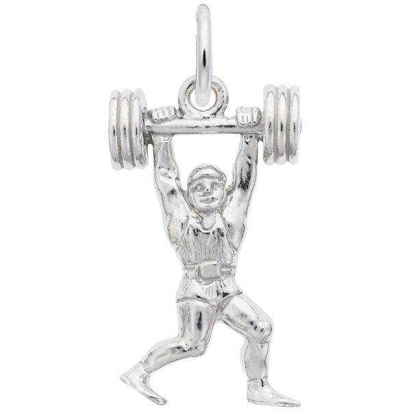 Sterling Silver Body Builder Charm