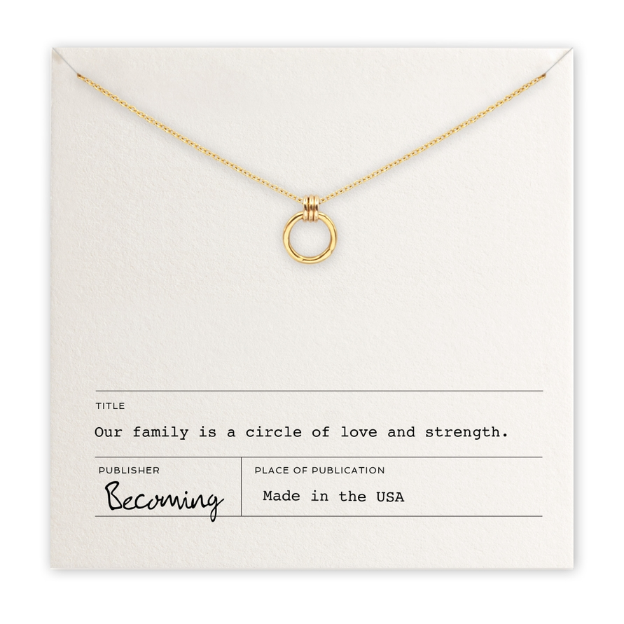 Becoming Handcrafted Gold Filled Necklaces- Family Circle