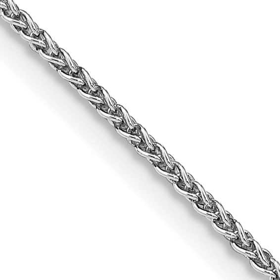 16" Sterling Silver Rhodium-plated 1.5mm Round Spiga Chain
