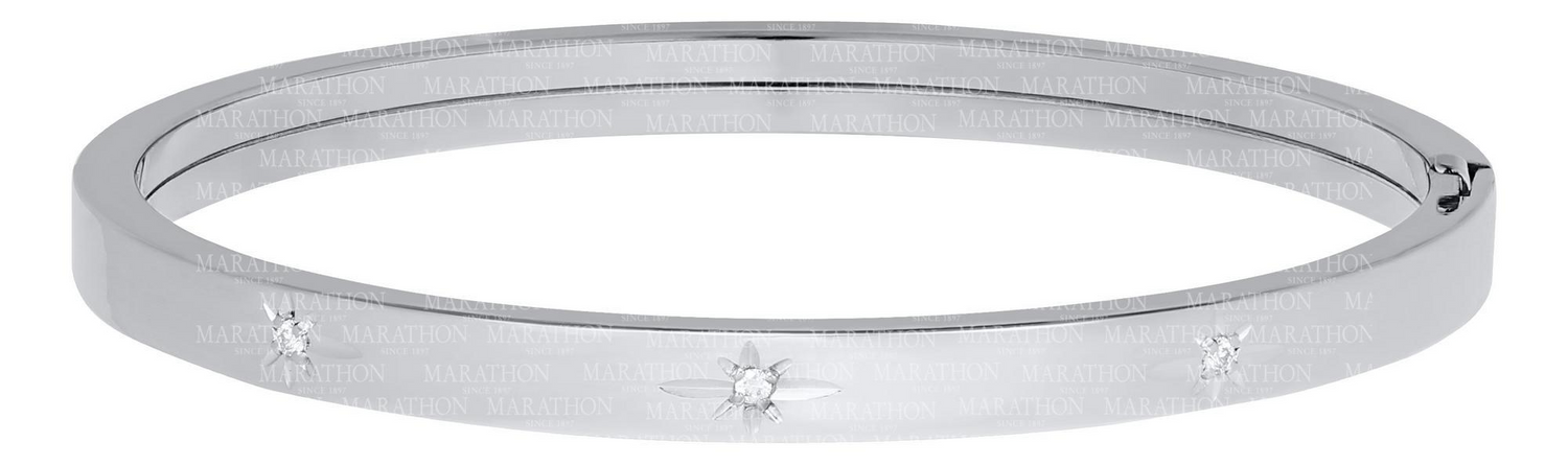 Sterling Silver 6mm Starcut Diamond Bracelet