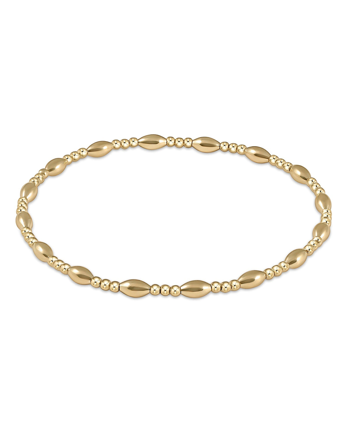 Sincerity Pattern 2mm Gold Bead Bracelet- 14k Gold Filled