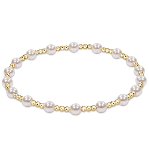 Classic Sincerity Pearl and Gold Beaded Bracelet