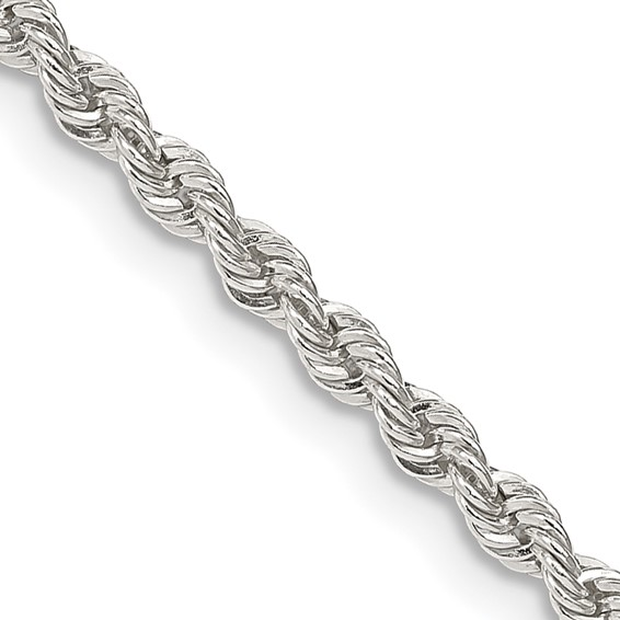 Sterling Silver Polished Twisted Rope Necklace
