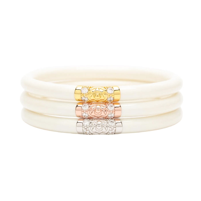 BuDahGirl Glitter Bangles- Ivory- Medium
