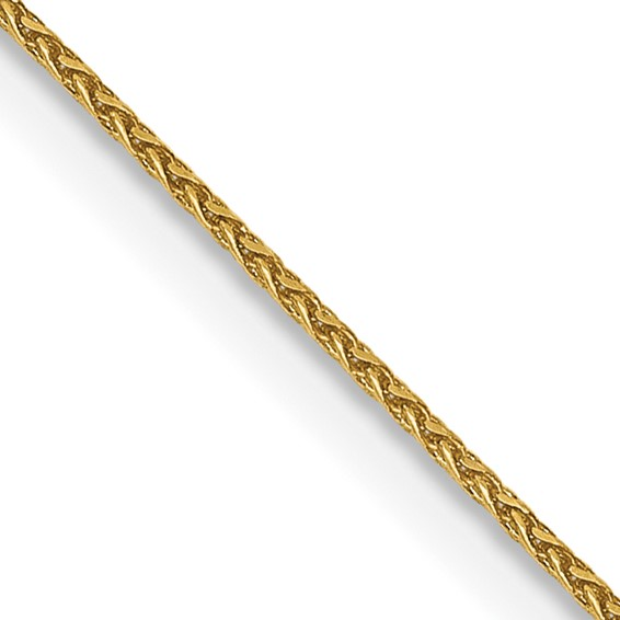 14K 18 inch .85mm Diamond-cut Spiga with Spring Ring Clasp Chain