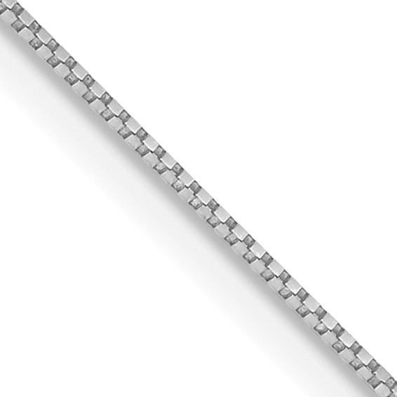 20" 10K White Gold .7mm Box Chain