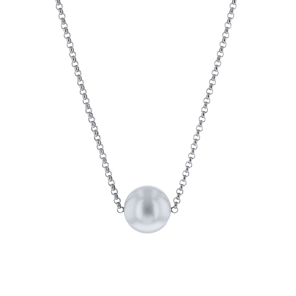 14k White Gold 5.5-6mm Akoya Pearl by Pearl Starter Necklace