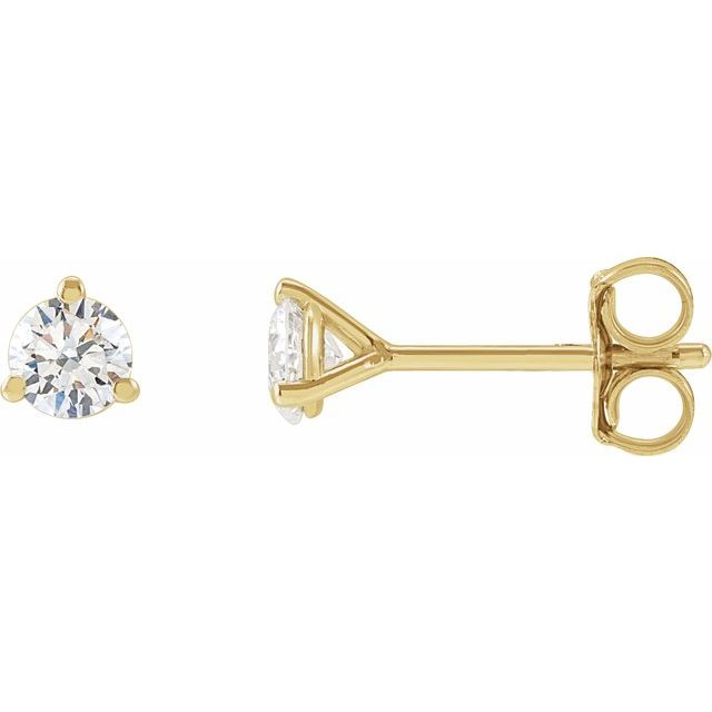 14K Yellow Gold 0.30ctw Diamond Stud Earrings