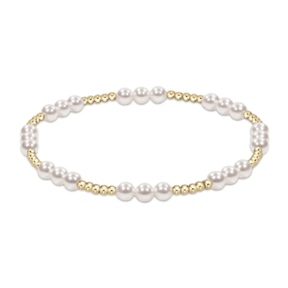Classic Joy Pattern 4mm Pearl Bracelet