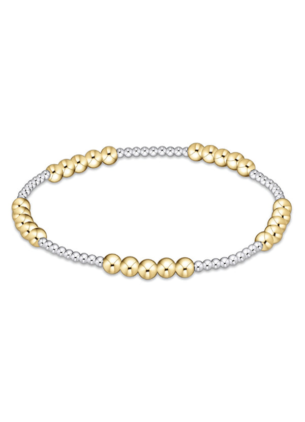 Blissful 4mm Bead Bracelet- Mixed Metal