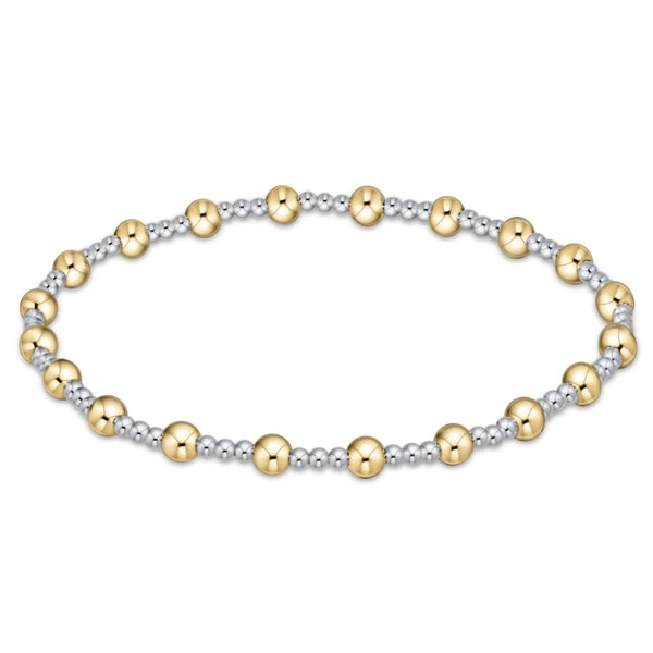 Classic Sincerity Pattern 4mm Bead- Mix- Gold Filled and Sterling Silver