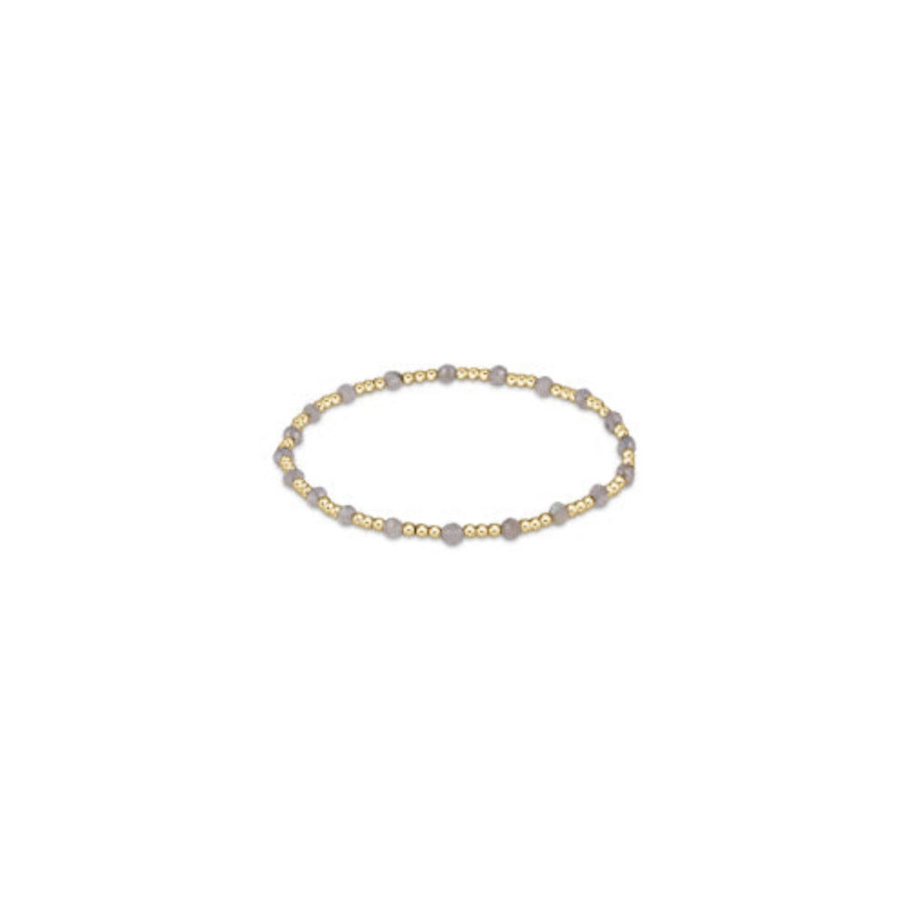 Gemstone 3mm Sincerity Pattern Bracelet- Labradorite