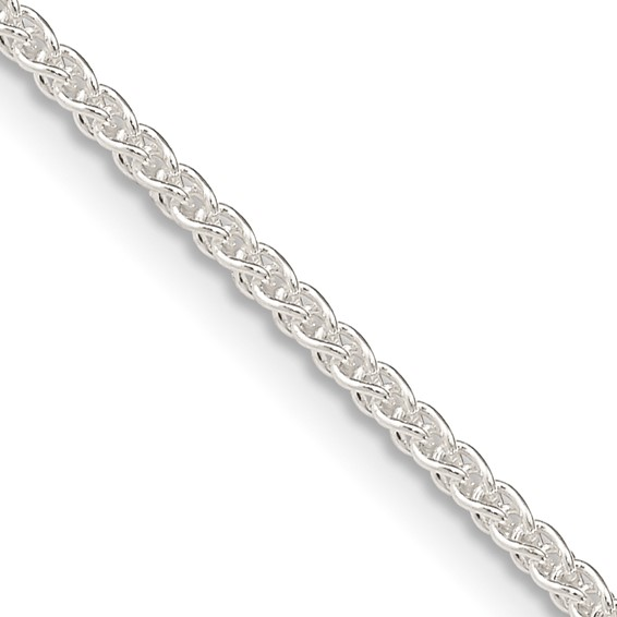 18" Sterling Silver 1.6mm Round Spiga Chain