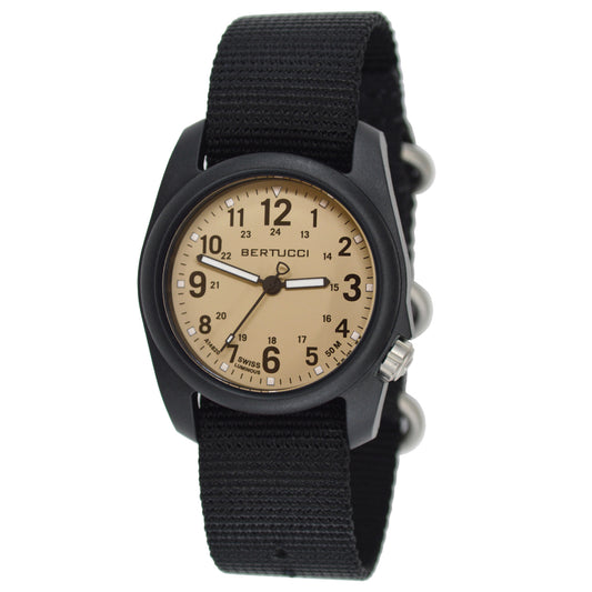 Bertucci DX3 Field - Khaki Dial with Black Nylon Band