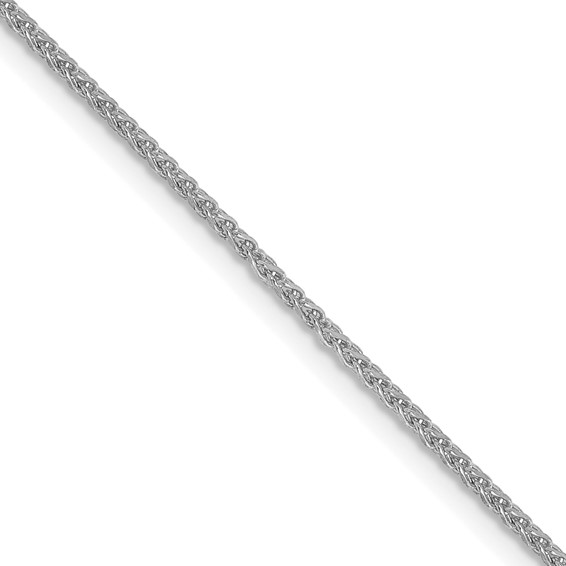 18" Leslie's 10k White Gold 1.25mm Diamond-Cut Spiga Chain
