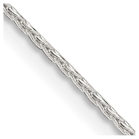 24" Sterling Silver 1.25mm Diamond-Cut Round Spiga Chain
