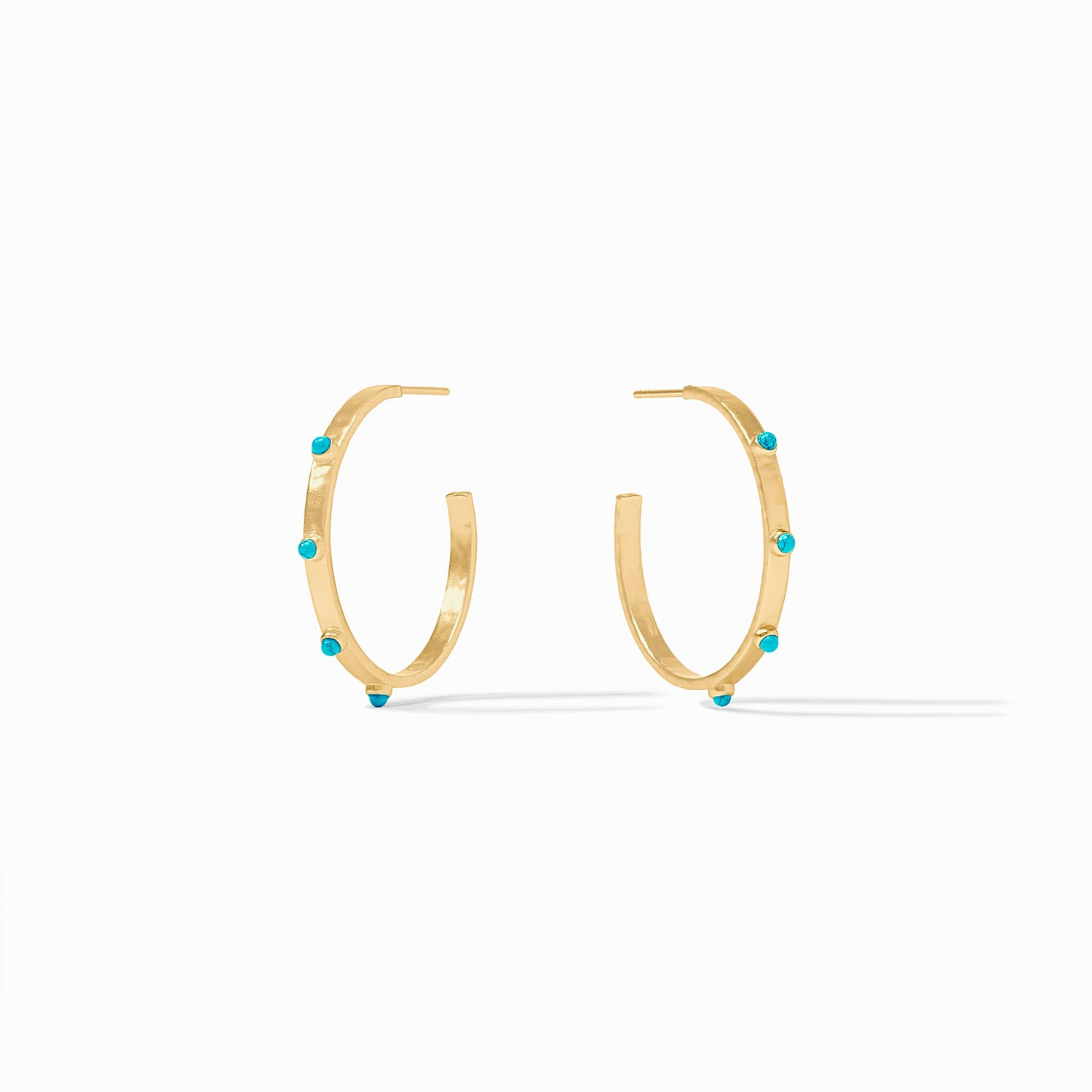 Crescent Turquoise Hoop- Large