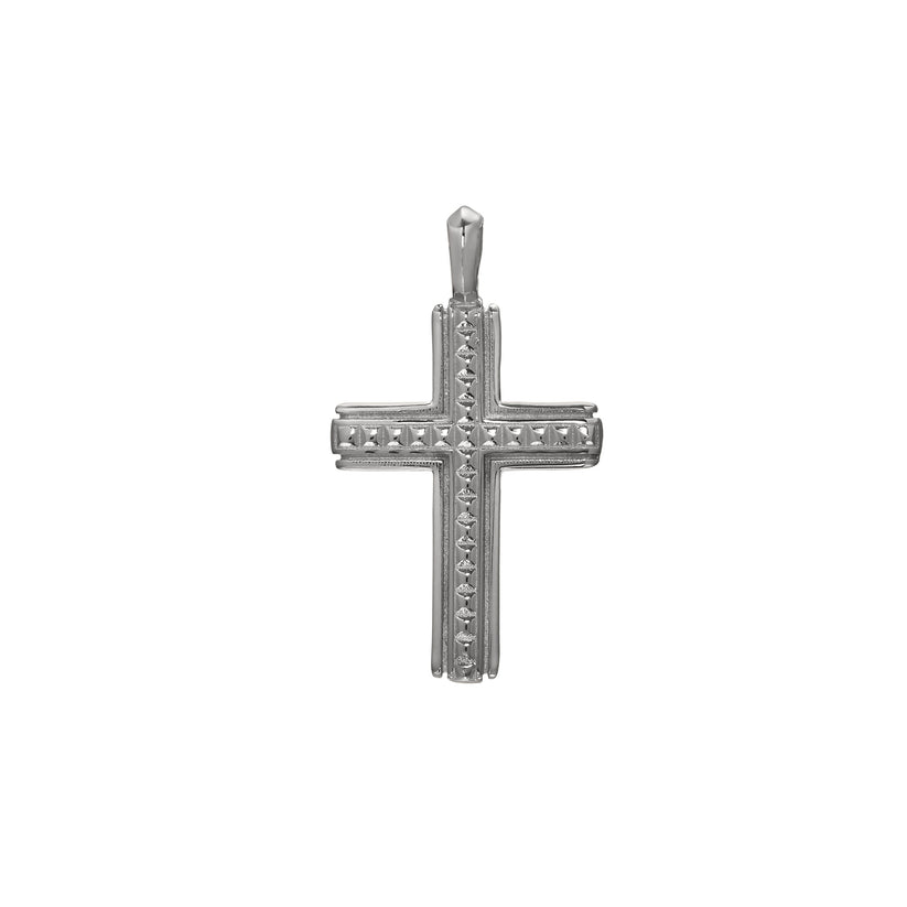 Beaded Cross Pendant on a Rounded Box Chain
