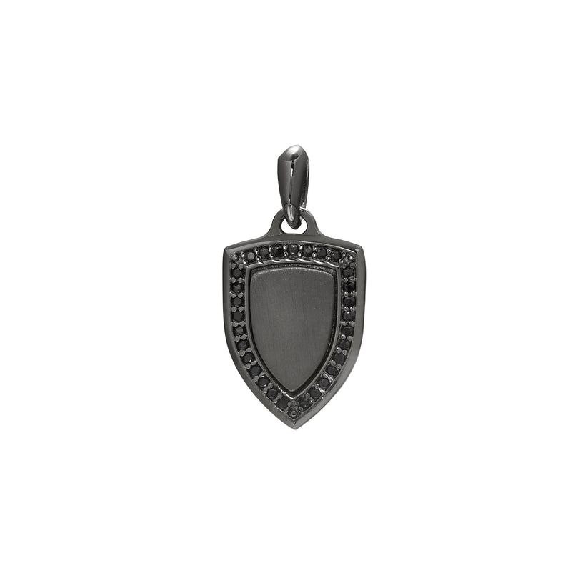 Shield CZ Pendant on a Rounded Box Chain