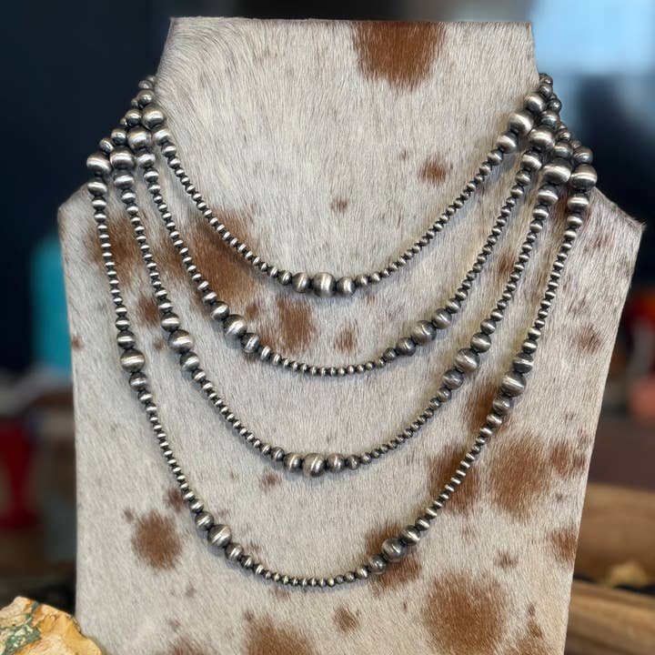 Graduated Sterling Silver Pearl Necklace