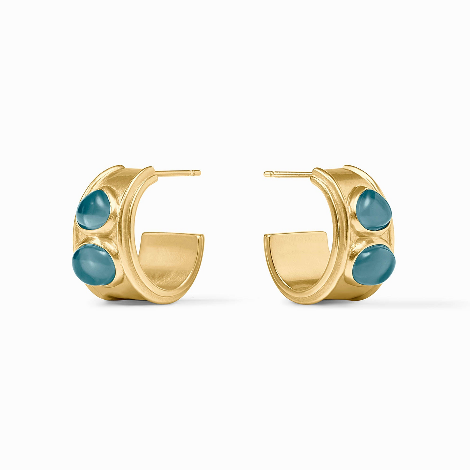 Dolce Stone Hoop - Iridescent Montana Blue - Small